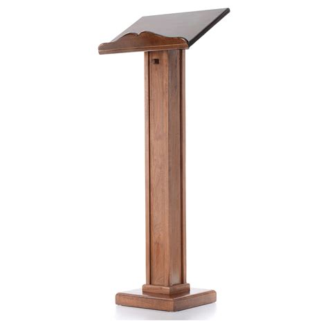 Lectern in wood with adjustable height, 120x45x34cm | online sales on ...