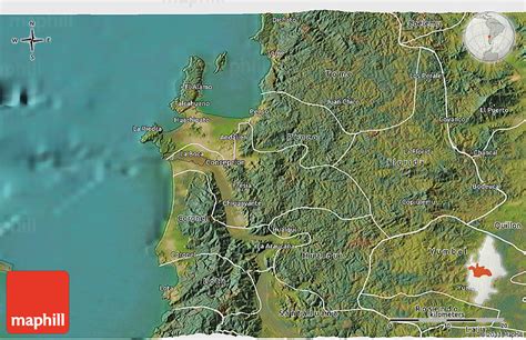 Satellite 3D Map of Concepcion