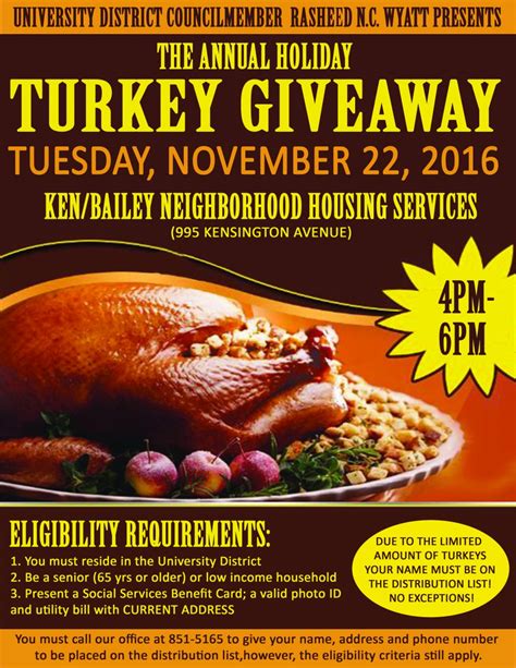 Turkey Giveaway – University District Community Development Association