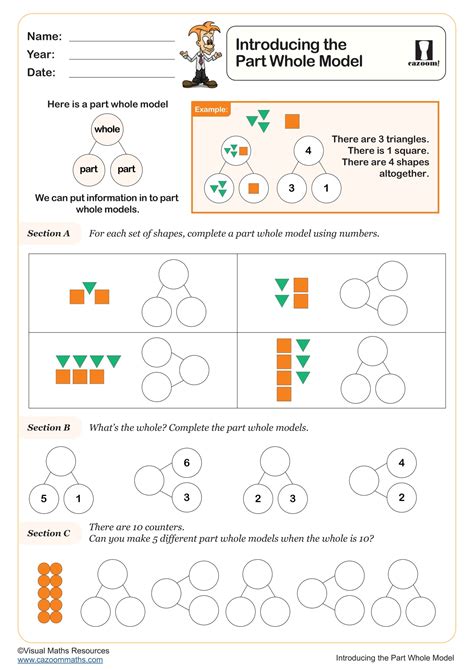 Introducing the Part Whole Model | Year 1 Worksheet