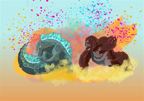 ArtStation - Godzilla Vs Kong Cartoon Style