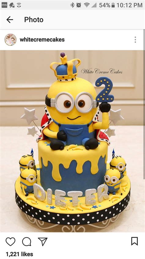 Minions Birthday Theme, Minion Party, Baby Birthday Cakes, Minion Cake Design, Moti, Minion ...