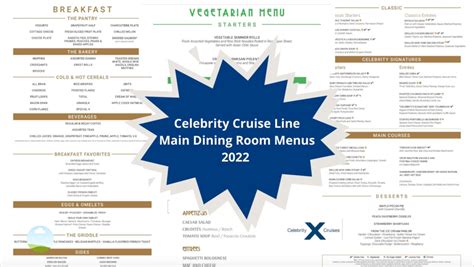 Celebrity Main Dining Room Menus 2022 · Prof. Cruise, Ship Tour, Cruise Vacation, Cruise Travel ...