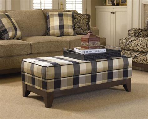 Smith Brothers #1372 Fabric Ottoman | HomeSquare Furniture