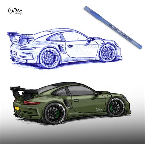 Porsche 911 Gt3 Rs Coloring Pages