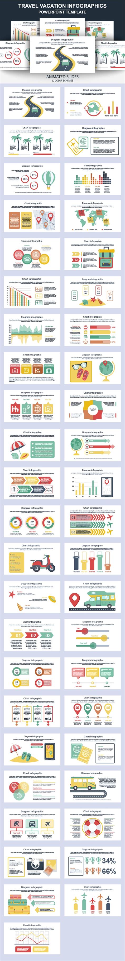 Travel Infographics PowerPoint Presentation Template, Presentation ...