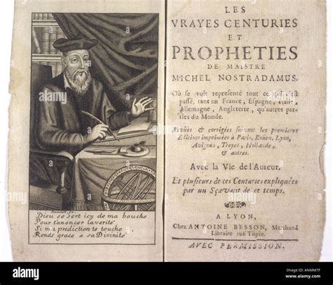 Nostradamus Book Stock Photo - Alamy