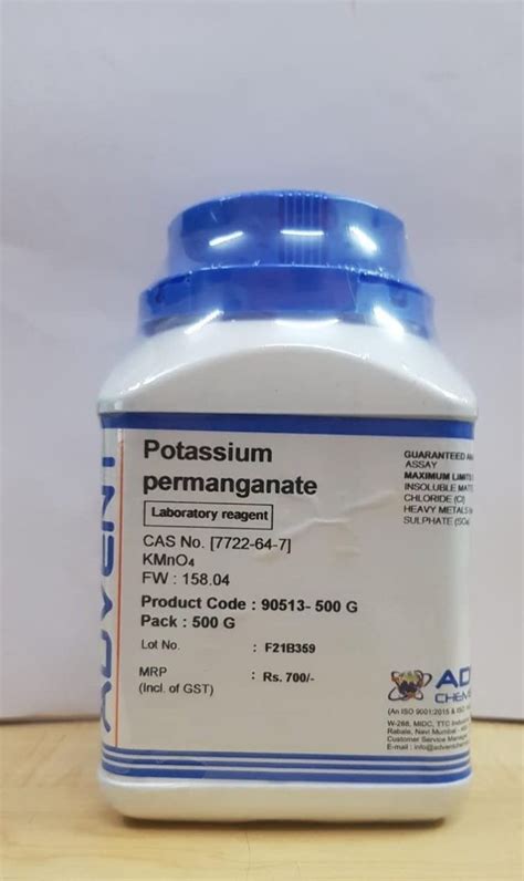 Potassium Permanganate 99% 500gm : Amazon.in: Industrial & Scientific