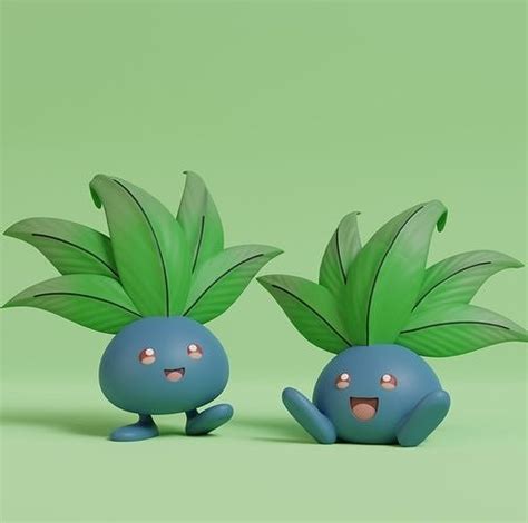 Pokemon - Oddish with 2 poses 3D model 3D printable | CGTrader