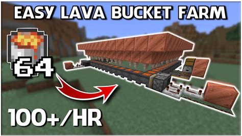 Minecraft LAVA Bucket Farm 1.17+ Tutorial | Easy Infinite Lava ...