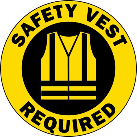 Safety Vest Required Floor Sign - Get 10% Off Now