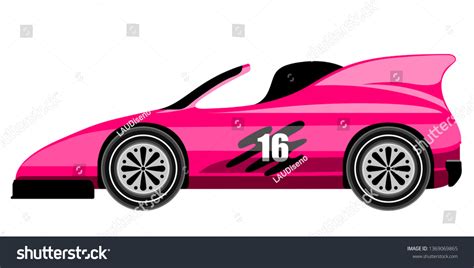 Side View Racing Car Vector Illustration Stock Vector (Royalty Free ...