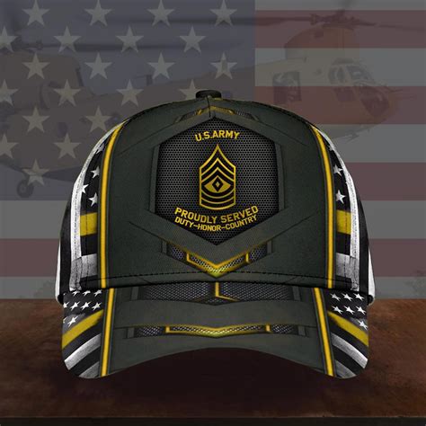 U.S. ARMY PROUDLY SERVED DUTY HONOR COUNTRY CAP CLASSIC CAPS Gifts For Veteran Custom Cap All ...