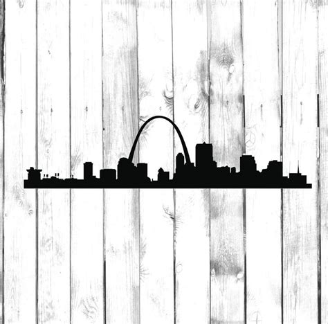 St Louis Skyline City Skyline Silhouette - Etsy