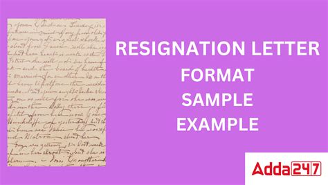 Simple Resignation Letter Format in Word रिजाइन लेटर in English