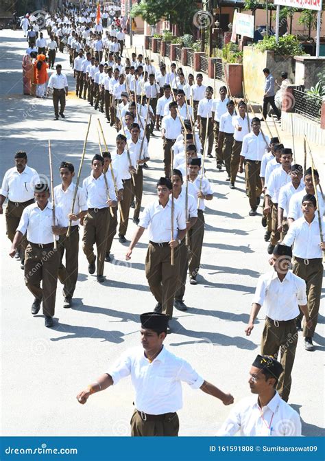 RSS Workers Foot March in Beawar Editorial Stock Photo - Image of march, white: 161591808