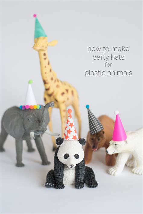 How to Make Party Hats for Plastic Animals • this heart of mine