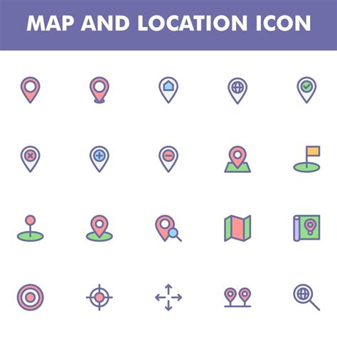 Map and location icon pack isolated on white background. for your web site design, logo, app, UI ...