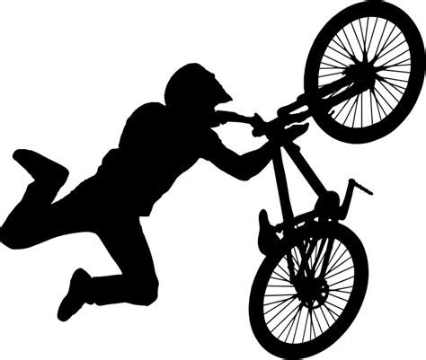 BMX Stunt Silhouette 2 - Openclipart