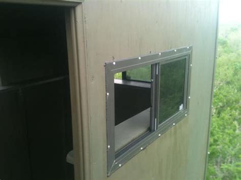 Plexiglass Windows In Box Blind Intended For Ideas For Deer Blind Windows Hunting With The Deer ...