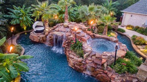 Colleyville HGTV Cool Pools/ Ultimate Pools Residential Lazy River - Tropical - Pool - Dallas ...