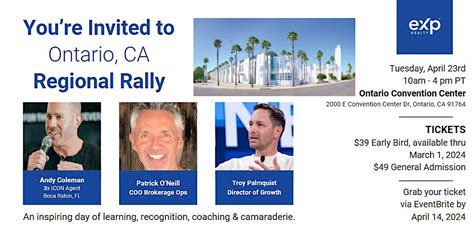 eXp Regional Rally - Southern California, Ontario Convention Center, East Convention Center Way ...