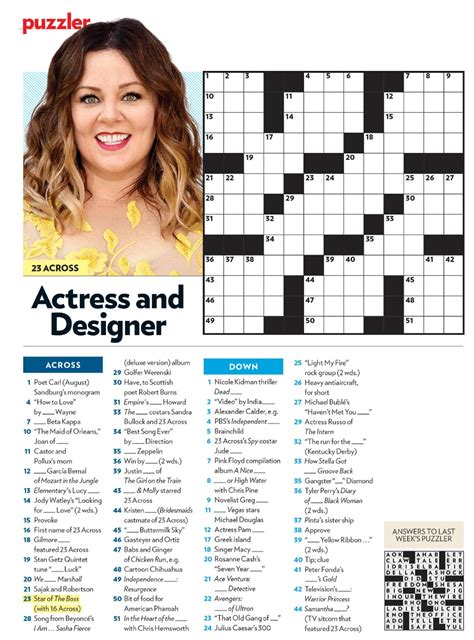 Printable People Magazine Crossword Puzzle - Printable JD