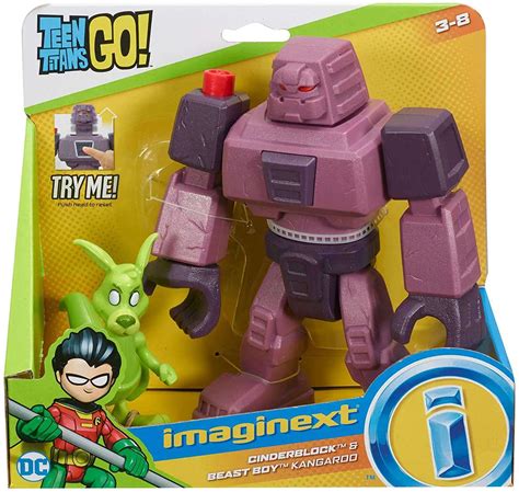 Fisher Price Teen Titans Go Imaginext Cinderblock Beast Boy Kangaroo 3 Figure Set - ToyWiz