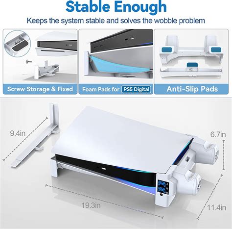 PS5 Horizontal Stand with 3-Level Cooling and 50 similar items