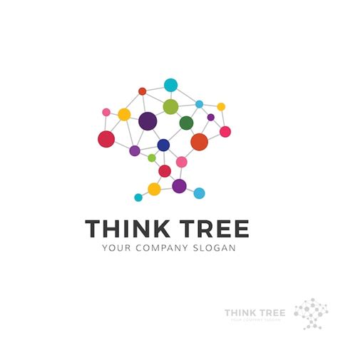 Premium Vector | Think tree logo template