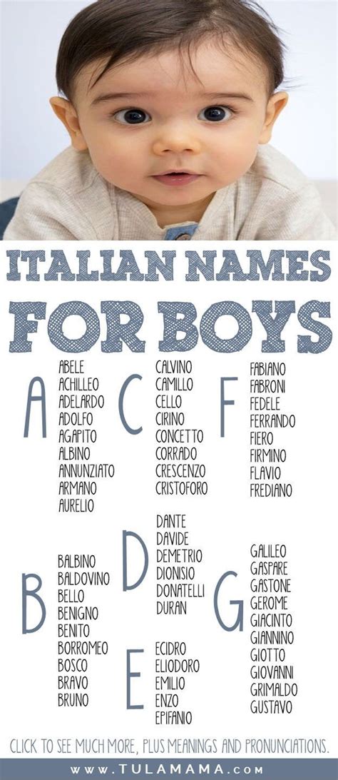 A Comprehensive List of Beautiful Italian Names To Choose From | Italian baby names, Italian ...