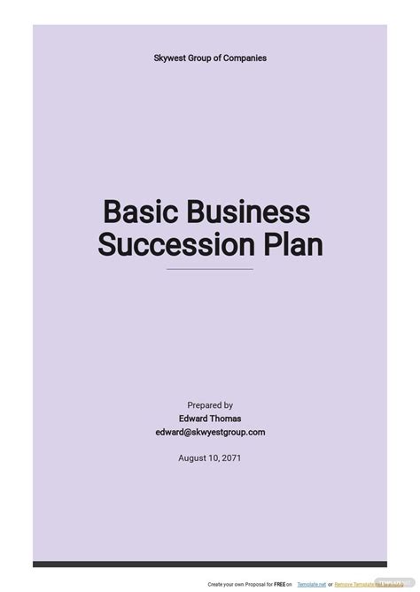 Free Business Succession Plan Templates, 9+ Download in PDF, Word, Google Docs | Template.net