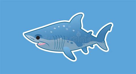 Funny great white shark stock vector. Illustration of chondrichthyes ...