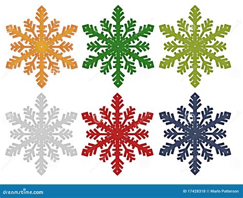 Colorful Snowflakes Royalty Free Stock Photos - Image: 17428318