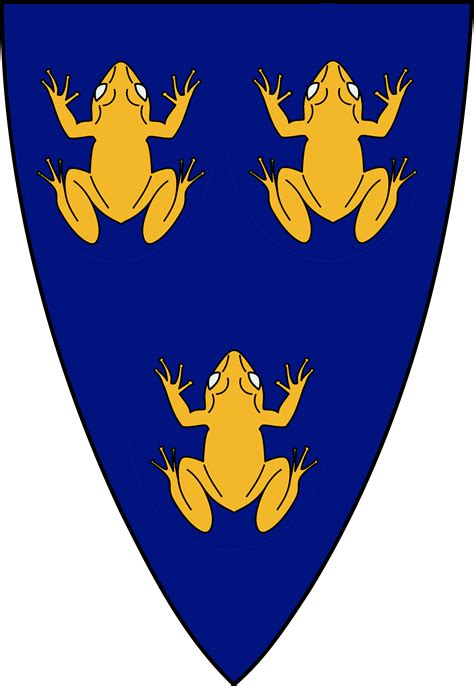 The ancient coat of arms of France. According to tradition, the toads ...