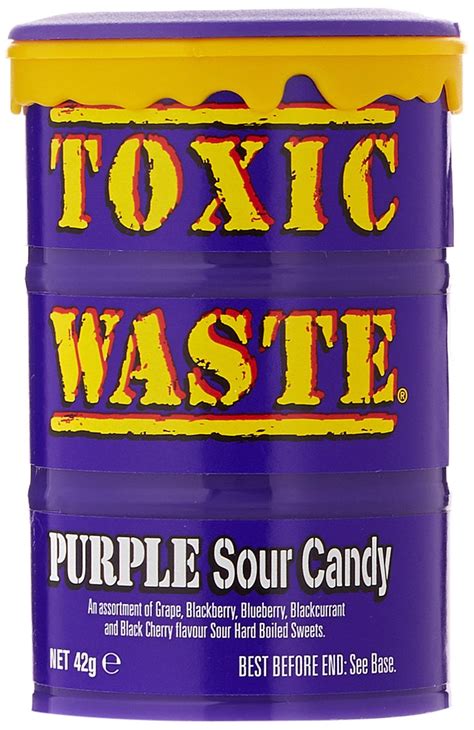 Buy 12 x Purple Toxic Waste Drum Candy Sweets - Ultra Sour Flavours (Grape, BlackBerry ...