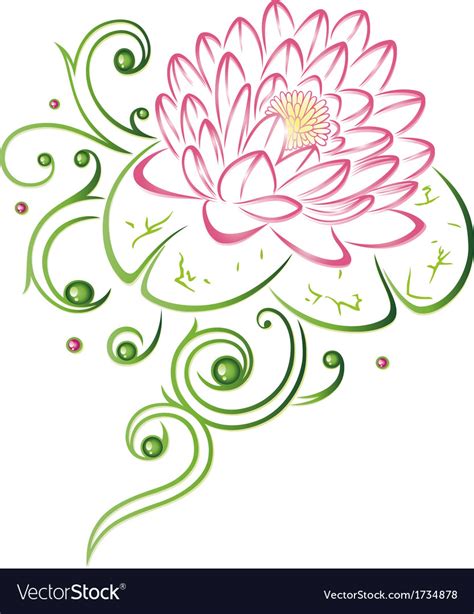 Lotus flower Royalty Free Vector Image - VectorStock