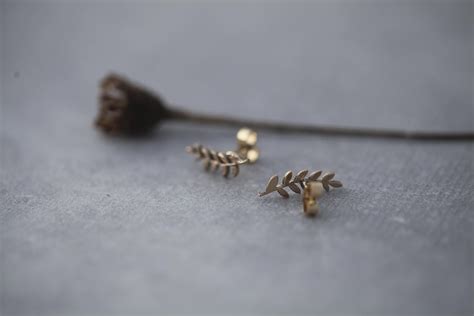 fern leaf stud earrings (in silver or 9ct gold) | RU.ST