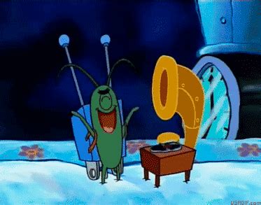 Spongebob Plankton Laugh GIF Animation