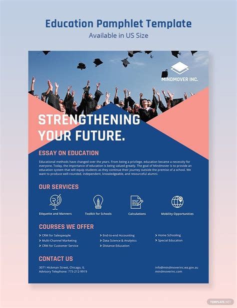 Education Pamphlet Template in PSD, Publisher, Pages, InDesign ...