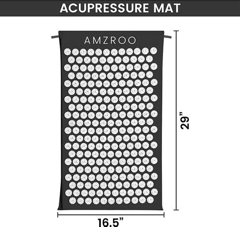 Acupressure Mat/Acupuncture Mat for Wellness, Muscle Relaxation, Back/Neck Pain Relief and ...