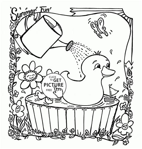 Free Preschool Summer Coloring Pages - Coloring Home