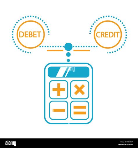 concept of calculation debit and credit, balance sheet, accounting in ...