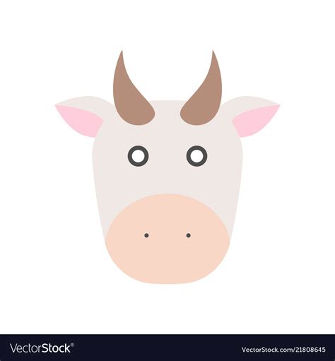 Cow face icon Royalty Free Vector Image - VectorStock