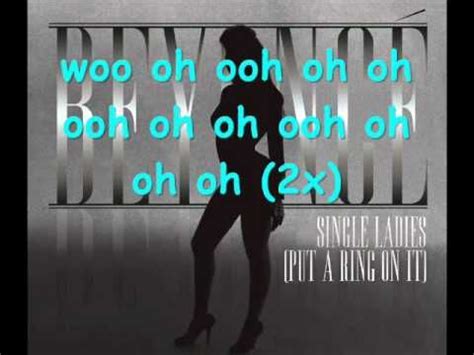 beyonce single ladies lyrics | Beyonce single ladies, Lady lyrics, Lyrics