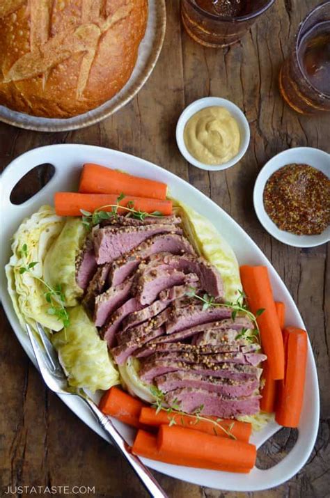 The Best Slow Cooker Corned Beef and Cabbage - Just a Taste