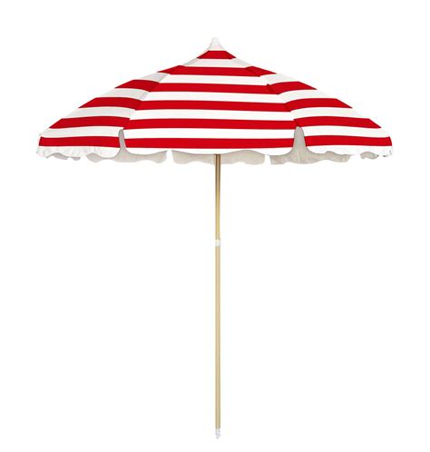 Pagoda Beach Umbrella -Red White Stripe 200cm BU-504 - Premium Beach ...