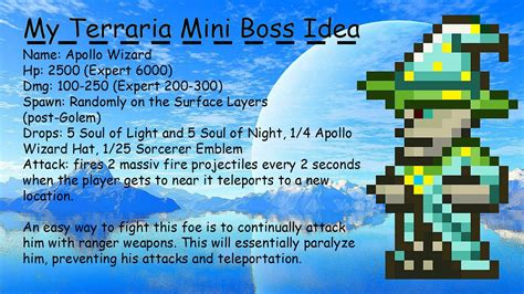 My Terraria Mini Boss Idea (Apollo Wizard) : r/Terraria