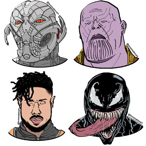 Drew some of my favorite Marvel villains in MS Paint. Open for ...