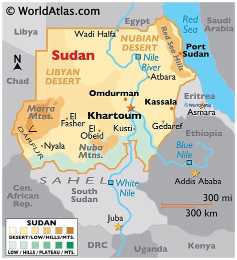 Mapas de Sudán - Atlas del Mundo